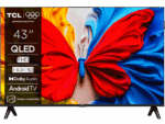 TCL 43"S5K  FHD QLED TV;60 Hz HDR 10 Android TV; Dolby Digital Plus; HDR10: Netflix USB 1080p; Android TV (ATV 11.0) Google Play Store; Chromecast & T-cast; HDMI 2x 1.4 USB 1x 2.0; Multiple Viewing Mode; Metallic Bezel-less; Brushed metal front