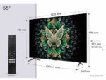 TCL 55"C6K 4K QD-Mini LED TV; 144Hz native display; Precise Dimming Series; Google TV; Game Master; Dolby Atmos; Onkyo 2.1; HDR Premium;  HDR10+ HDR10 HLG; Netflix Youtube Amazon Prime Apple TV; Chromecast & T-cast; HDMI: 4x 2.1; USB: 1x 3.0;