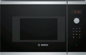 BOSCH ugradbena mikrovalna BFL523MS0 Serie 4|; 800W uz 5 postavki jačine; INOX- Crno staklo; 20l; AutoPilot 7; CN