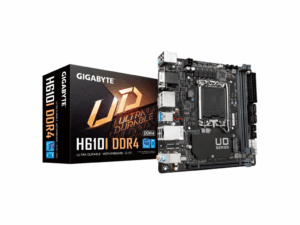 Gigabyte MB [H610I DDR4]; LGA 1700; PCIe 4.0; Intel H610; 4xDDR4 up to 64GB/3200MHz; VGA