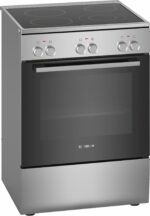 BOSCH električni štednjak/šporet HKA090150 Serie 2| A; INOX; 3D Vrući zrak; 7 načina grijanja; 66 l; 1 dvokružno kolo;Tip utičnice: .... nema utikač (električni priključak obavlja električar