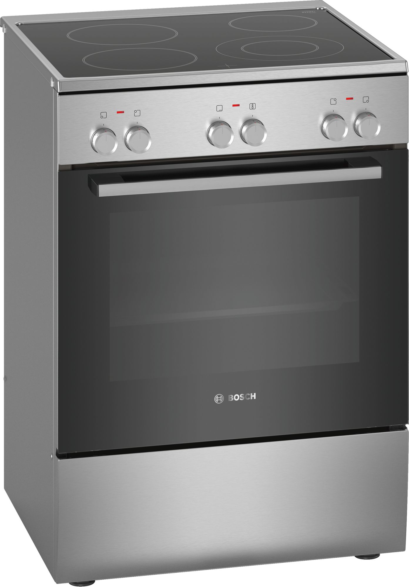 BOSCH električni štednjak/šporet HKA090150 Serie 2| A; INOX; 3D Vrući zrak; 7 načina grijanja; 66 l; 1 dvokružno kolo;Tip utičnice: .... nema utikač (električni priključak obavlja električar