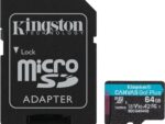 Kingston microSD 64GB CanvasGoPlus;r/w:200MB/s/160MB/s