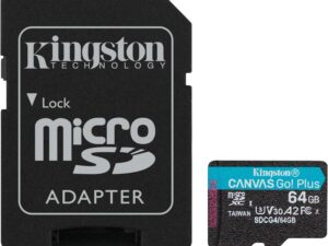 Kingston microSD 64GB CanvasGoPlus;r/w:200MB/s/160MB/s
