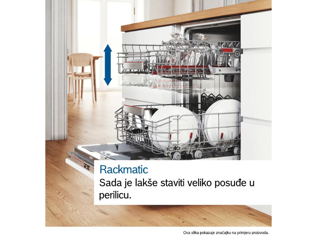 BOSCH perilica posuđa Serie 4|Brušeni Čelik ,C, 14 setova,9L,46dB, Escajg ladica, Old: SMS4HVI00E
