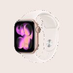 Apple Watch Series 11 GPS 42mm Rose Gold Aluminium Case With Light Blush SB MEU04 S/M