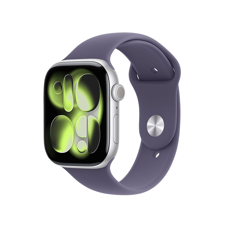 Apple Watch Series 11 GPS 46mm Silver Aluminium case+purple fog SB MEVA4 M/L