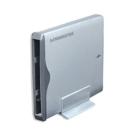 Kućište za externi 5,25″ DVD MANHATTAN, Slim IDE, USB+FireWire, 702928