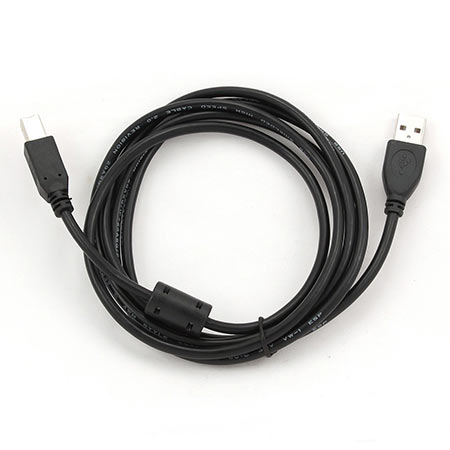 USB 2.0 kabal, CRNI 3m, A-B cable ferrite, GEMBIRD CCF-USB2-AMBM-10 - Image 2