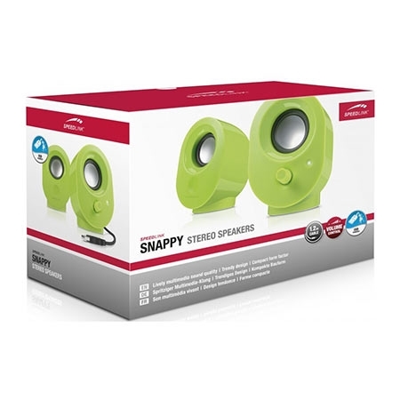 Zvučnici 2.0 SPEEDLINK SNAPPY Stereo, green, USB, SL-8001-GN - Image 3