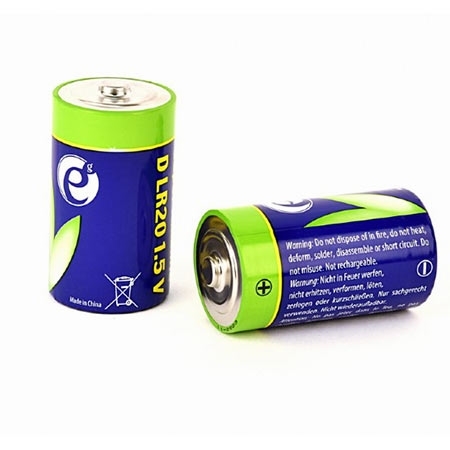 Gembird alkalna baterija D-cell LR20 1.5V, 2kom, EG-BA-LR20-01