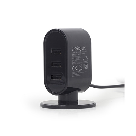 DC USB power station punač 3.1 A, Izlazi: 3xUSB, 3.1 A, GEMBIRD, EG-U3C3A-01-MX