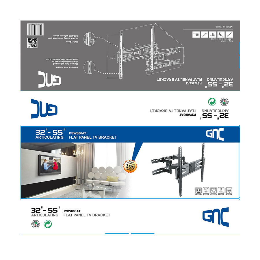 Zidni nosač GNC PSW866AT 32″-55″ 400×400 full motion max 30kg