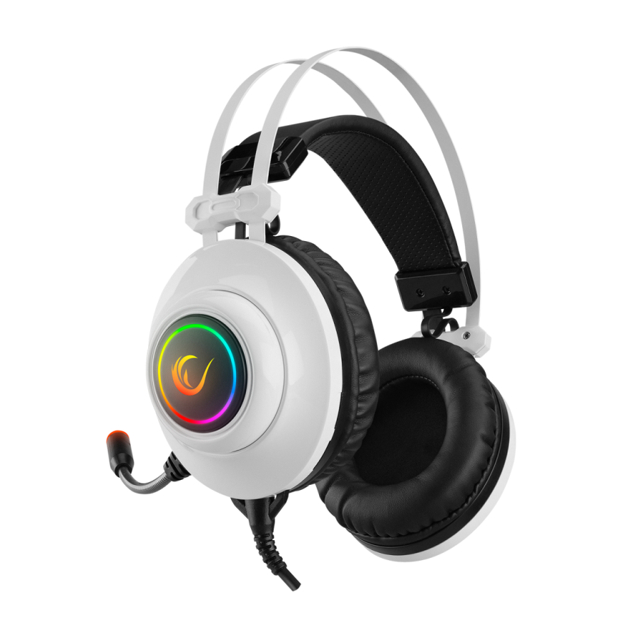 Slušalice sa mikrofonom gaming RAMPAGE RM-K1 PULSAR white, USB 7.1 surround, vibracija, RGB, 36129 - Image 2