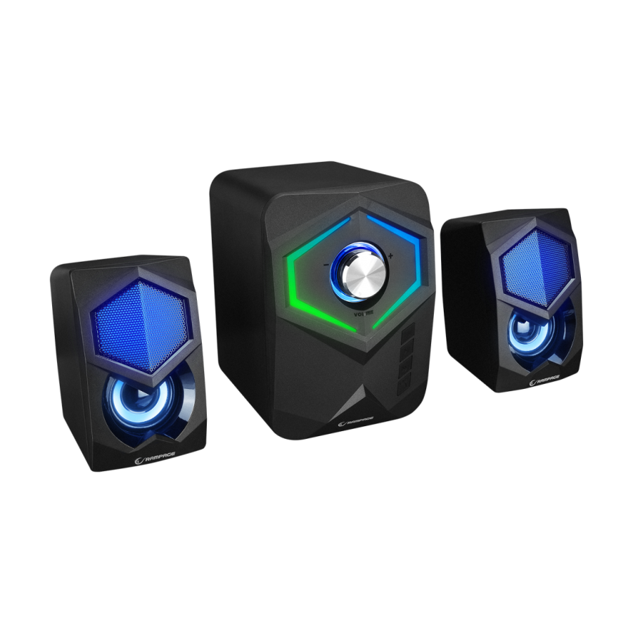 Zvučnici 2.1 gaming RAMPAGE RMS-175BT, 5W*2, Bluetooth, USB/microSD/FM, 36742 - Image 2