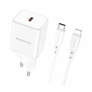 USB punjač sa kablom 1m Type-C to iPhone/lightning BOROFONE BN6 PD20W Type-C set white