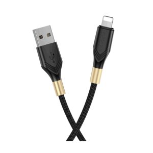 USB kabal 1m BOROFONE BX92 Advantage charging data iPhone/lightning black