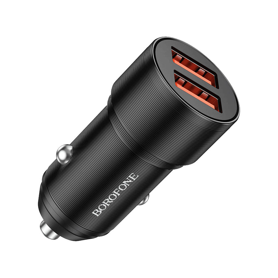 Auto Punjač USB BOROFONE BZ19B Wisdom 36W dual port QC3.0 2xUSB car black