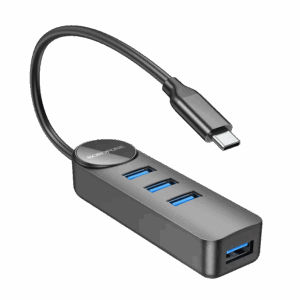USB HUB Type-C BOROFONE DH5 Erudite 4 port black, USB3.0