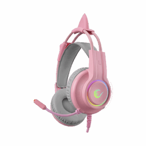 Slušalice sa mikrofonom gaming RAMPAGE RM-K91 X-CATTY Pink USB 7.1 Version RGB Gaming Headset, 36032