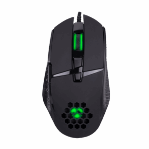 Miš gaming Everest RAGE-X1 Usb Black Led Illuminated 6400dpi 8 Buttons Programable Gaming Mouse with top holes design, Sunplus 192