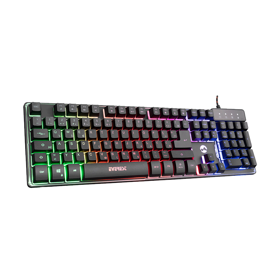 Tastatura gaming Everest KB-GX9 Black USB Rainbow Color Backlight, BiH layout, 35078 - Image 2