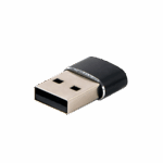 USB 2,0 adapter USB2.0 AM to Type-C female black, GEMBIRD A-USB2-AMCF-02