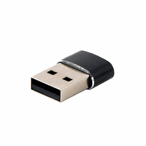 USB 2,0 adapter USB2.0 AM to Type-C female black, GEMBIRD A-USB2-AMCF-02