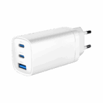USB punjač 2xType-C + 1xUSB-A fast charger, 65W PD, white GEMBIRD, TA-UC-PDQC65-01-W
