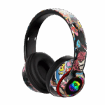 Slušalice bluetooth L750 HiFi RGB stickerbomb design, black