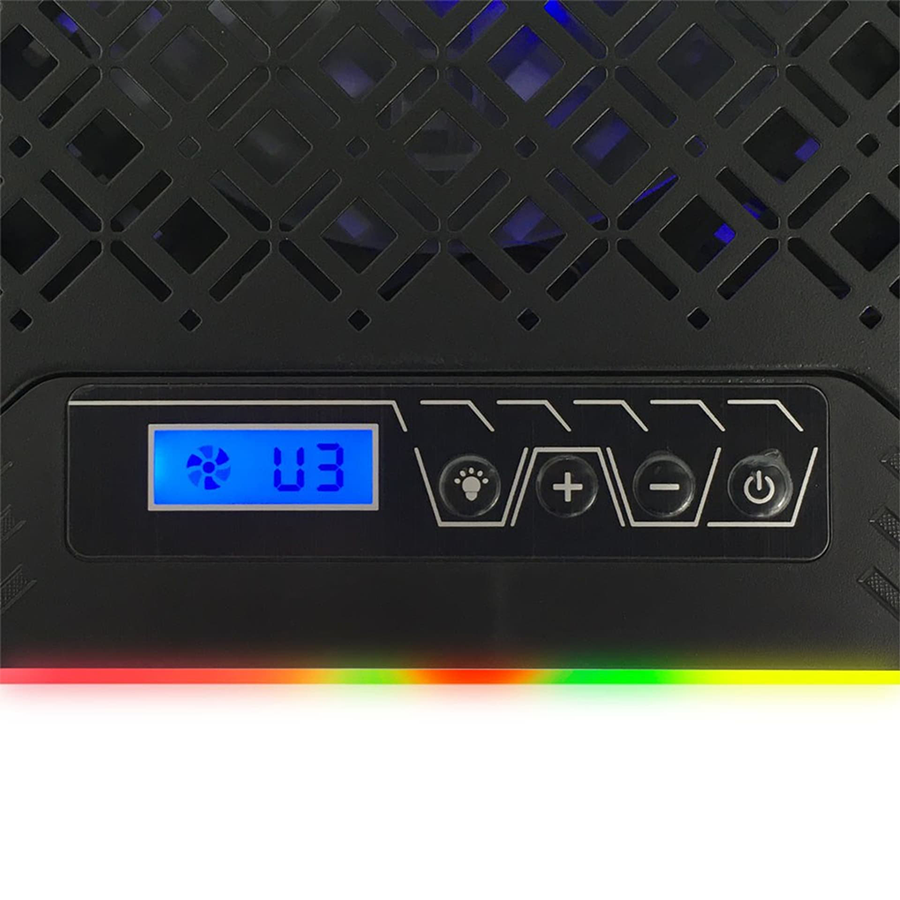 Postolje za notebook gaming ESPERANZA RGB ILLUMINATED NOTEBOOK COOLING PAD WITH MOBILE PHONE STAND GALERNE EGC109 - Image 2