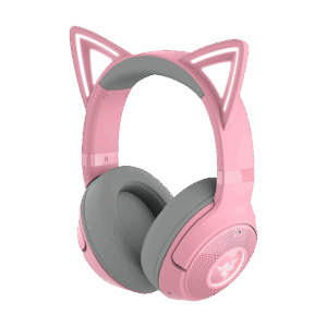 Slušalice Razer Kraken Kitty V2 BT - Quartz Edition - Wireless Bluetooth RGB Headset with Kitty Ears - FRML Packaging, RZ04-04860100-R3M1