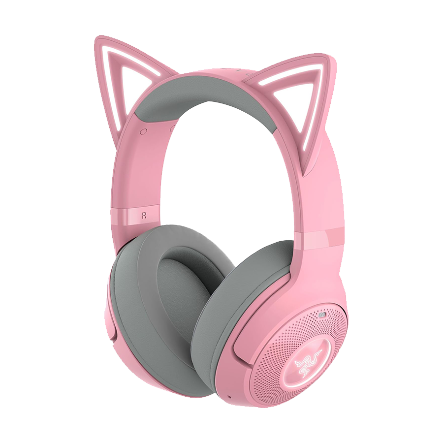 Slušalice Razer Kraken Kitty V2 BT – Quartz Edition – Wireless Bluetooth RGB Headset with Kitty Ears – FRML Packaging, RZ04-04860100-R3M1
