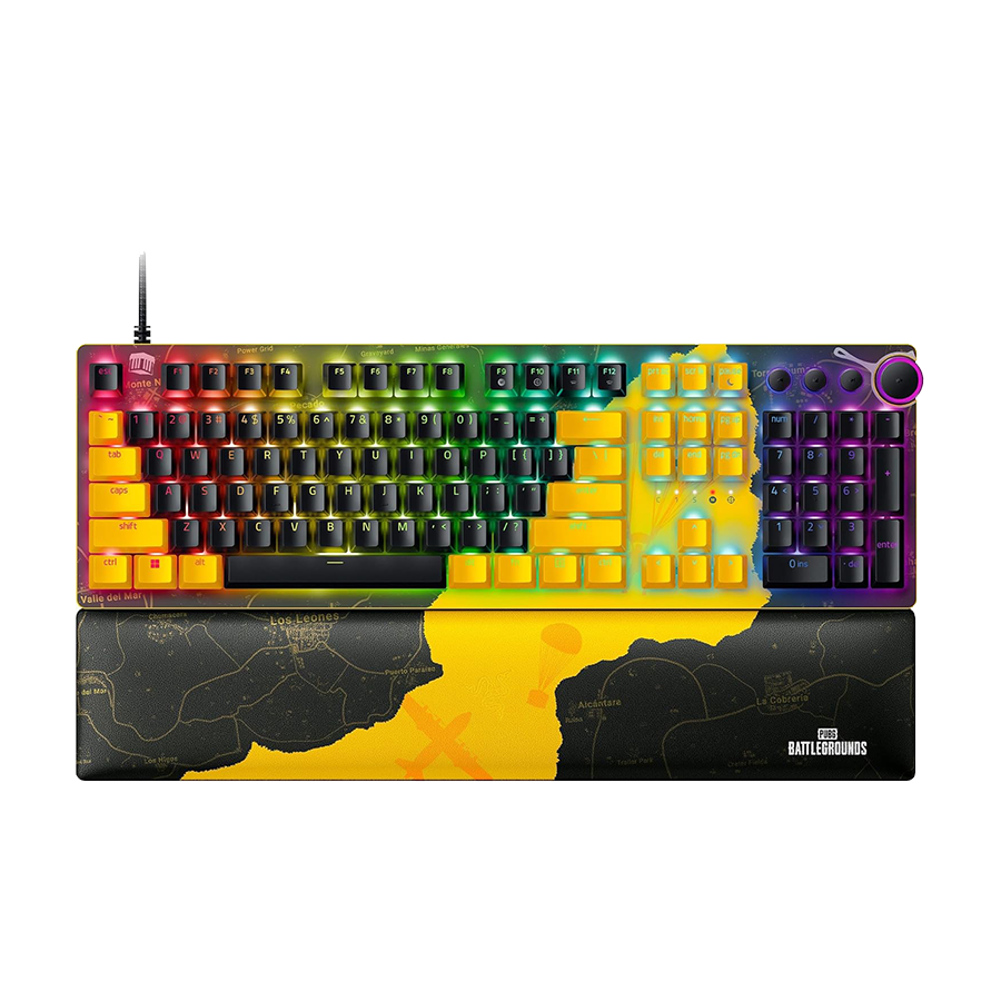 Tastatura Razer Huntsman V2 – Optical Gaming Keyboard – PUBG: Battlegrounds Edition (Linear Optical Switch) – World Packaging, RZ03-03932300-R3M1