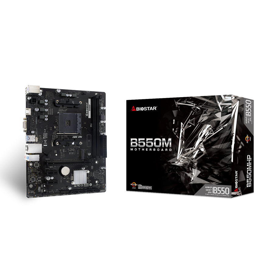 MB BIOSTAR B550MHP, mATX, Soc AM4, DDR4, M.2, GbE LAN, HDMI, VGA
