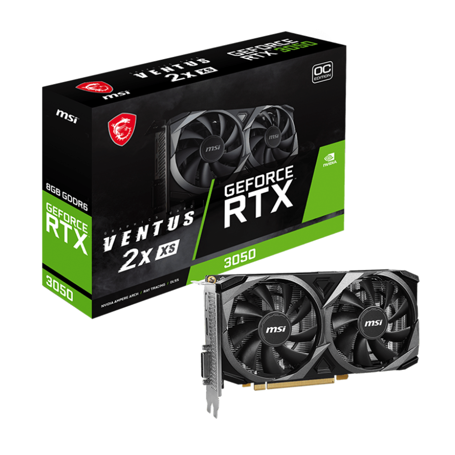VGA MSI NVidia RTX 3050 VENTUS 2X XS 8G OC GDDR6 128bit, HDMI, DPx3, D0RTX3050VENTUS2XXS8GOC