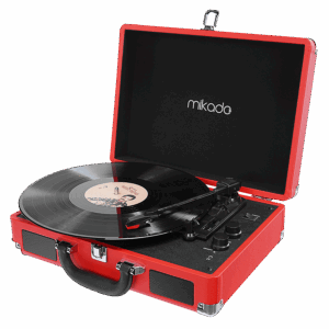 Gramofon Mikado Nostalgia MN-P317 Red Turntable + Rca + Bluetooth Supported Music Box, 23651