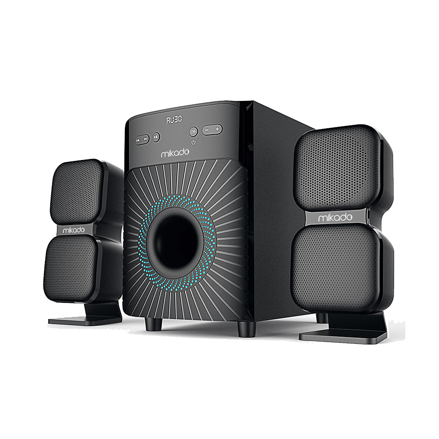 Zvučnici 2.1 gaming Mikado MD-360BT 2 1 38W BT/AUX/USB/FM/LED Display Multimedia Speaker, 36904