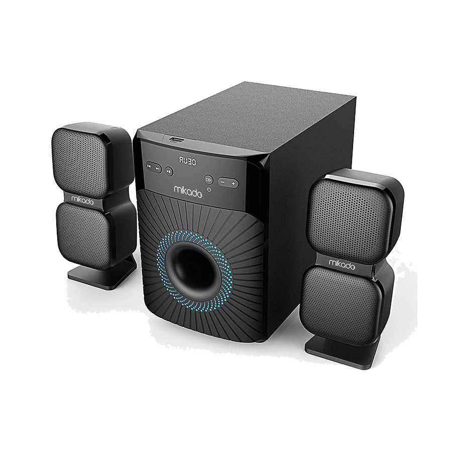 Zvučnici 2.1 gaming Mikado MD-360BT 2 1 38W BT/AUX/USB/FM/LED Display Multimedia Speaker, 36904 - Image 3