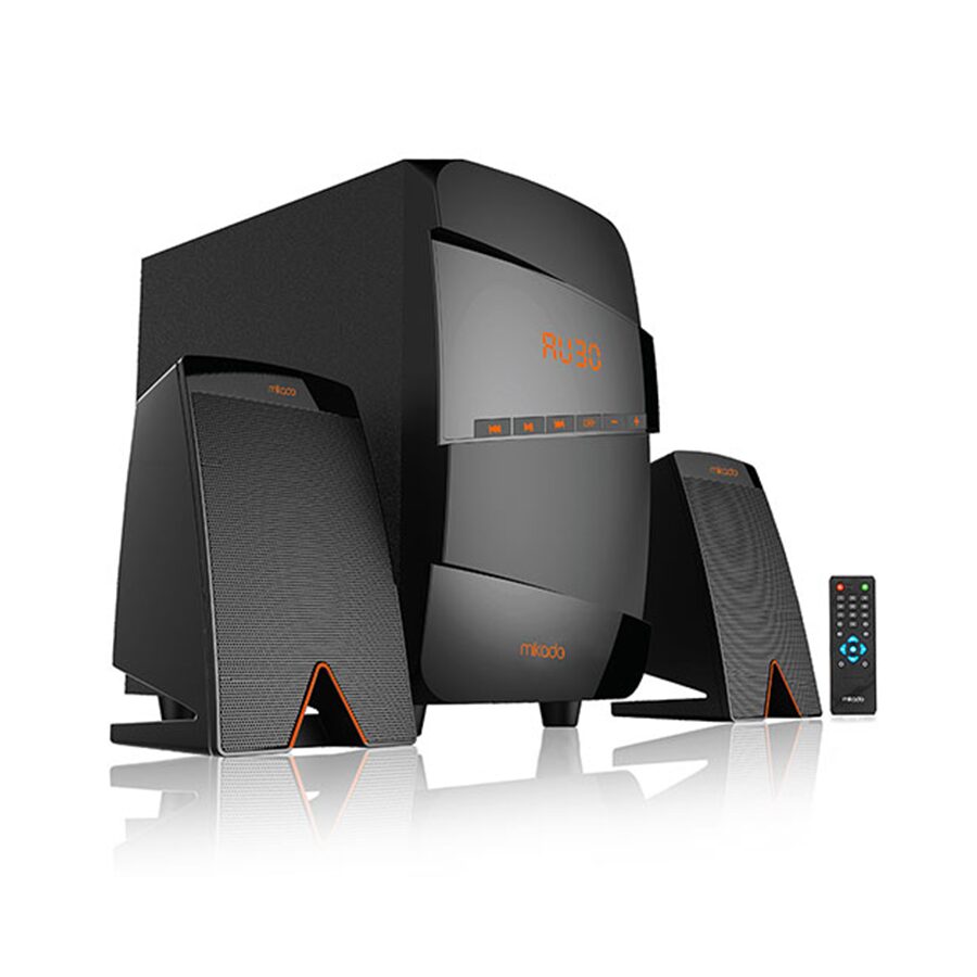 Zvučnici 2.1 gaming Mikado MD-671BT 2 + 1 40W RMS Black Usb + SD + Fm SupportedMultimedia Bluetooth Speaker, 22077
