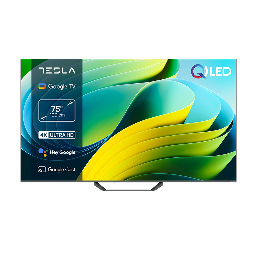 TESLA QLED TV 75″ Q75E655GUS UHD Google TV, DVB-T/T2/C/S/S2;HDMIx3:USBx2:CI;2x12W Box Zvucnici