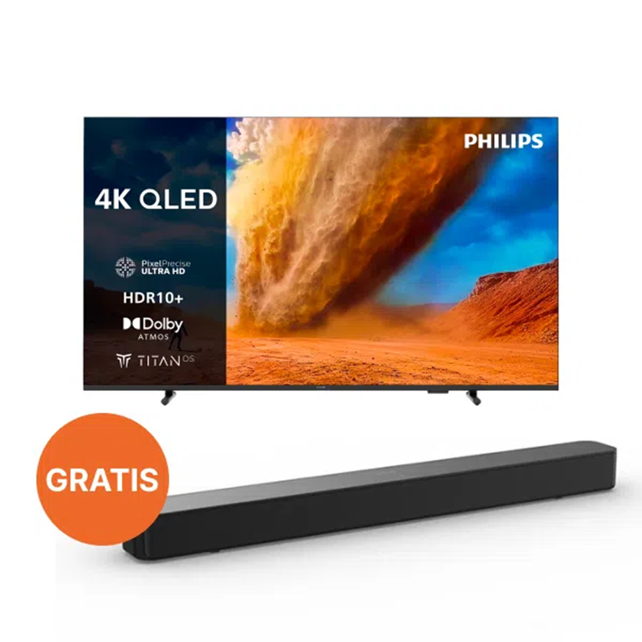 Philips TV 55″ 55PUS7810 4K Qled Titan OS HDR 10+ PixelPreciseUltra + SOUNDBAR TAB4000/10