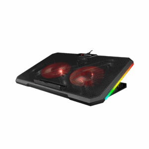 Postolje za notebook gaming Rampage AD-RC12 GAMEZONE Black 2 Fan 2 USB RGB Illuminated 15"-17" Notebook Cooler Stand, 36323