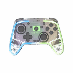 Game Pad SPEEDLINK RAIT NX RGB Gamepad - Wireless/Wired, PC/Android/Switch OLED/Lite, clear transparent, SL-650115-CR