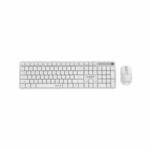 Tastatura + miš wireless GEMBIRD KBS-WMS-01-W, Silent key Pro Business desktop set, white, US layout