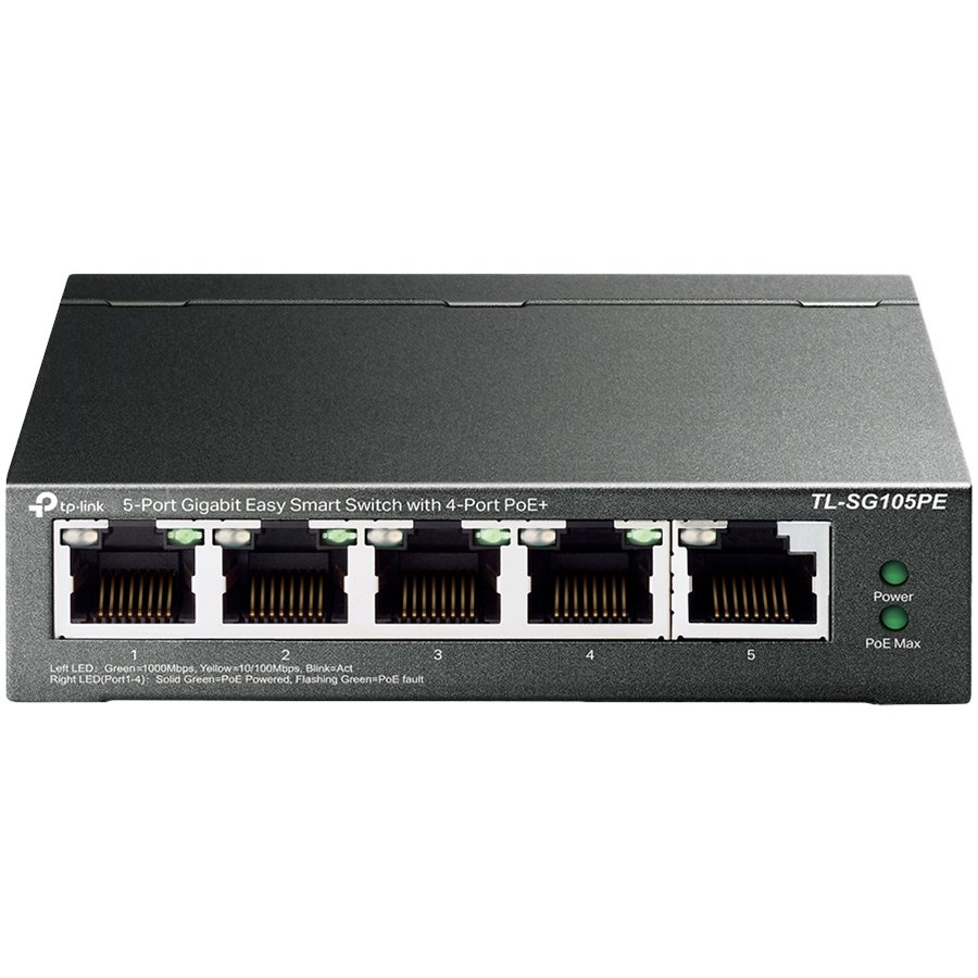 5-Port Gigabit Easy Smart Switch with 4-Port PoE+