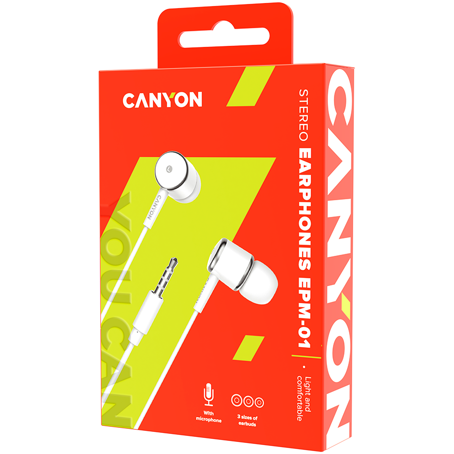 CANYON Stereo earphones with microphone