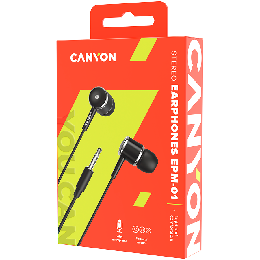 CANYON Stereo earphones with microphone