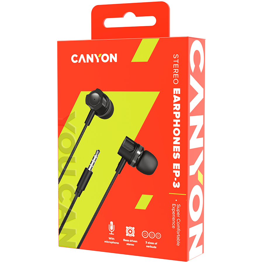 CANYON Stereo earphones with microphone