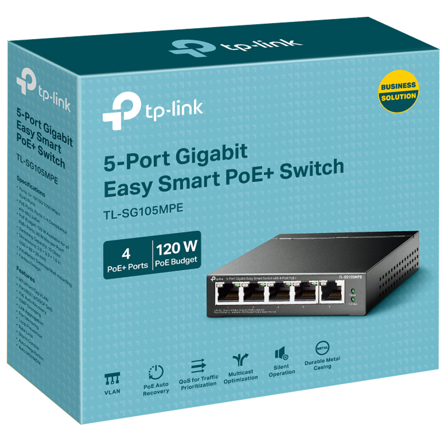5-Port Gigabit Easy Smart Switch with 4-Port PoE+